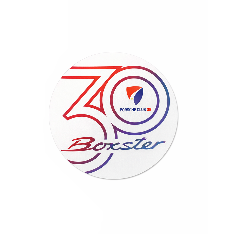Gb Sticker Window Porsche Club GB Boxster 30th Anniversary Window Sticker – Porsche Club ...